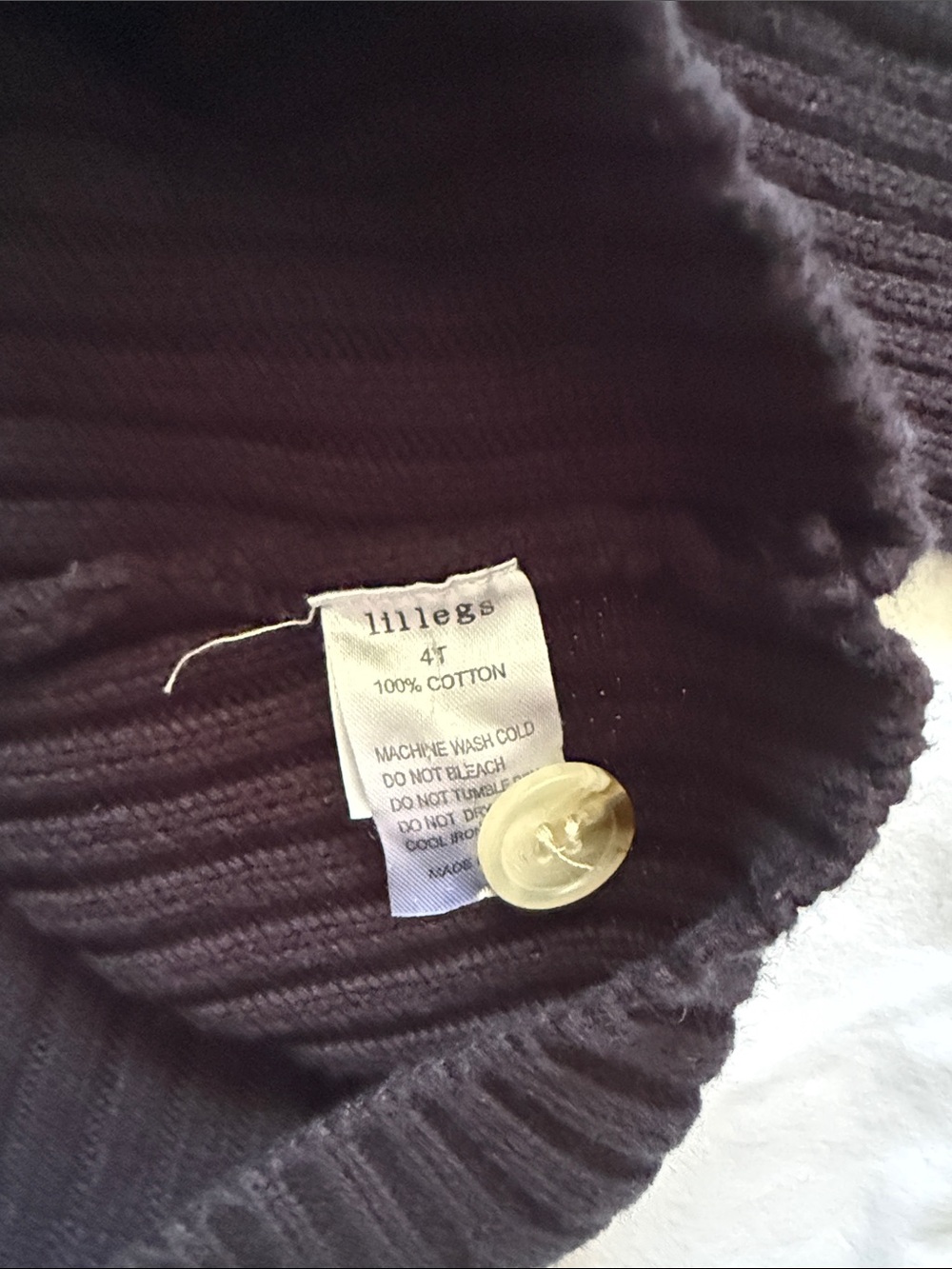 Kids Black Ribbed V-Neck Button-Front Jacket - Picture 5 of 5